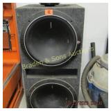 USED ROCKFORD FOSGATE SUBS IN SPEAKER BOX