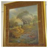 FRAMED 23" X 20" ARTIST SIGNED G. HARVEY PRINT