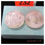 GROUP OF 2 BRITTISH 2021 ONE OZ SILVER DOLLARS