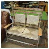 USED CRACKER BARREL TWO PERSON ROCKING CHAIR