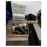 GROUP OF 2 STORAGE BINS AND ASSTD PHOTOGRAPHY