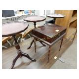 GROUP OF 3 END TABLES AND 1 STORAGE BOX