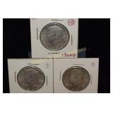 GROUP OF 3 1964-D KENNEDY SILVER HALF DOLLARS