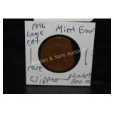 US 1846 LARGE SIZE PENNY WITH RARE CLIPPED