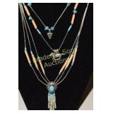 GROUP OF 3 LADIES STERLING SILVER AND TURQUOISE