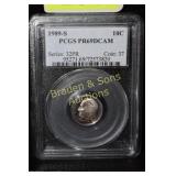 PCGS GRADED PR69 1989-S ROOSEVELT DIME