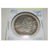 US 1832 CAPPED BUST SILVER HALF DOLLAR AU QUALITY
