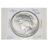US 1921-P HIGH RELIEF PEACE SILVER DOLLAR