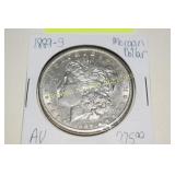 US 1889-S MORGAN SILVER DOLLAR AU QUALITY