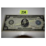 US SERIES 1914 $10 FEDERAL RESERVE NOTE FR #888
