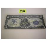 US SERIES 1899 $5 SILVER CERTIFICATE SIGNED LYONS