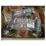 BOX OF HORSE BRUSHES AND BOOT PULLS