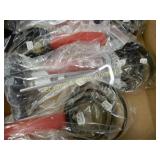 BOX OF HORSE BRUSHES AND BOOT PULLS