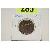 US 1852 LARGE SIZE COPPER PENNY