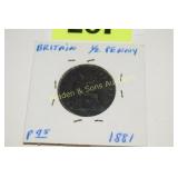 BRITISH 1881 HALF PENNY