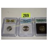 GROUP OF 3 GRADED STATE QUARTERS