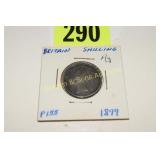 BRITISH 1879 SILVER ONE SHILLING COIN
