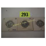 GROUP OF 3 WALKING LIBERTY SILVER QUARTERS