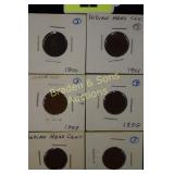 GROUP OF 6 INDIAN HEAD PENNIES