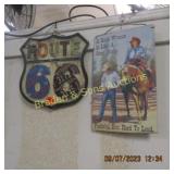 GROUP OF 2 TIN SIGNS