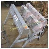 GROUP OF 3 USED FOLDING SAW HORSES