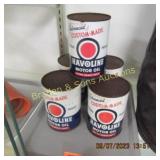 GROUP OF 5 VINTAGE HAVOLINE MOTOR OIL CONTAINERS