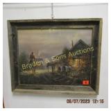 FRAMED 15" X 19" WESTERN PRINT