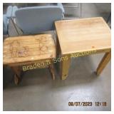 GROUP OF 2 CONTEMPORARY RUSTIC END TABLES