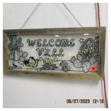 FRAMED 9" X 24" WELCOME YALL WALL DECORATION