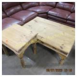 RUSTIC COFFEE TABLE AND MATCHING END TABLE