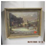 FRAMED 15" X 19" WESTERN PRINT