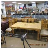 CONTEMPORARY RUSTIC DINING TABLE WITH 6 CHAIRS