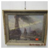 FRAMED 15" X 19" WESTERN PRINT