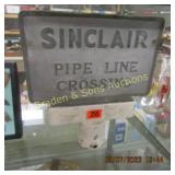 VINTAGE 13" X 12" SINCLAIR PIPELINE CROSSING