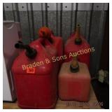 GROUP OF 4 USED FUEL CANS