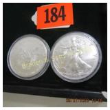GROUP OF TWO 2019 UNCIRCULATED AMERICAN SILVER