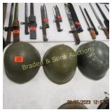 GROUP OF 3 VINTAGE MILITARY HELMETS