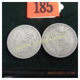 US 1883-P AND 1889-P MORGAN SILVER DOLLARS