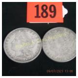 US 1882-P ANS 1891-P MORGAN SILVER DOLLARS