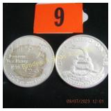 GROUP OF 2 ONE OUNCE SILVER ROUNDS