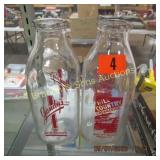 GROUP OD 2 VINTAGE MILK BOTTLES