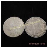 US 1878-P AND 1889-P MORGAN SILVER DOLARS