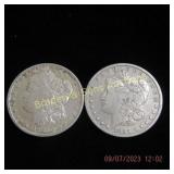 US 1885-P AND 1880-P MORGAN SILVER DOLLARS