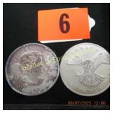 GROUP OF 2 0NE OUNCE CANADIAN