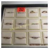 GROUP OF 12 LADIES RINGS