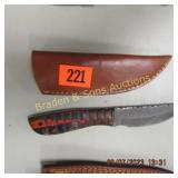 CUSTOM MADE 6" FIXED BLADE KNIFE WITH LEATHER