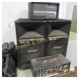 GROUP OF 2 USED PEAVY SPEAKERS AND 2 USED AMPS