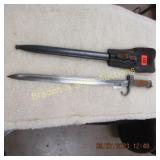 ANTIQUE FRENCH BERTHIER BAYONET WITH SHEATH