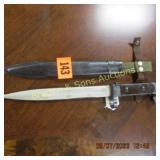 VINTAGE POST WWII AK47 BAYONET WITH SHEATH