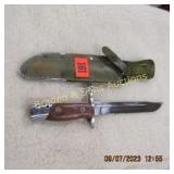 CONTEMPORARY BAYONET WITH LEATHER SHEATH